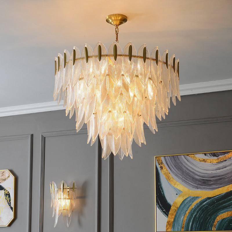Crystal Feather Chandelier
