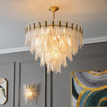 Crystal Feather Chandelier