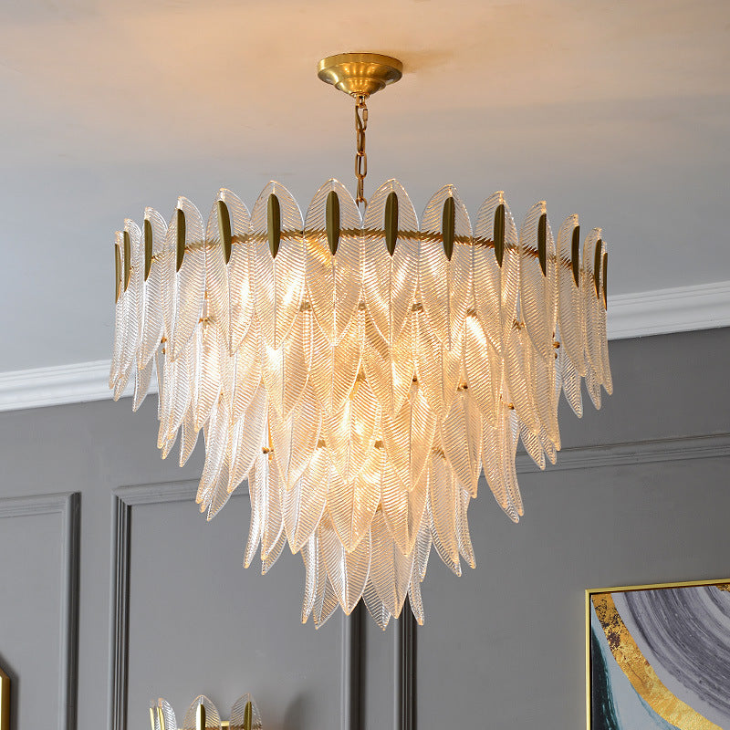 Crystal Feather Chandelier