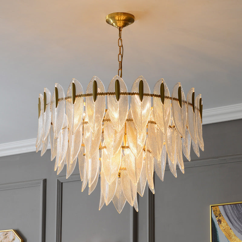 Crystal Feather Chandelier