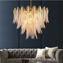 Crystal Feather Chandelier