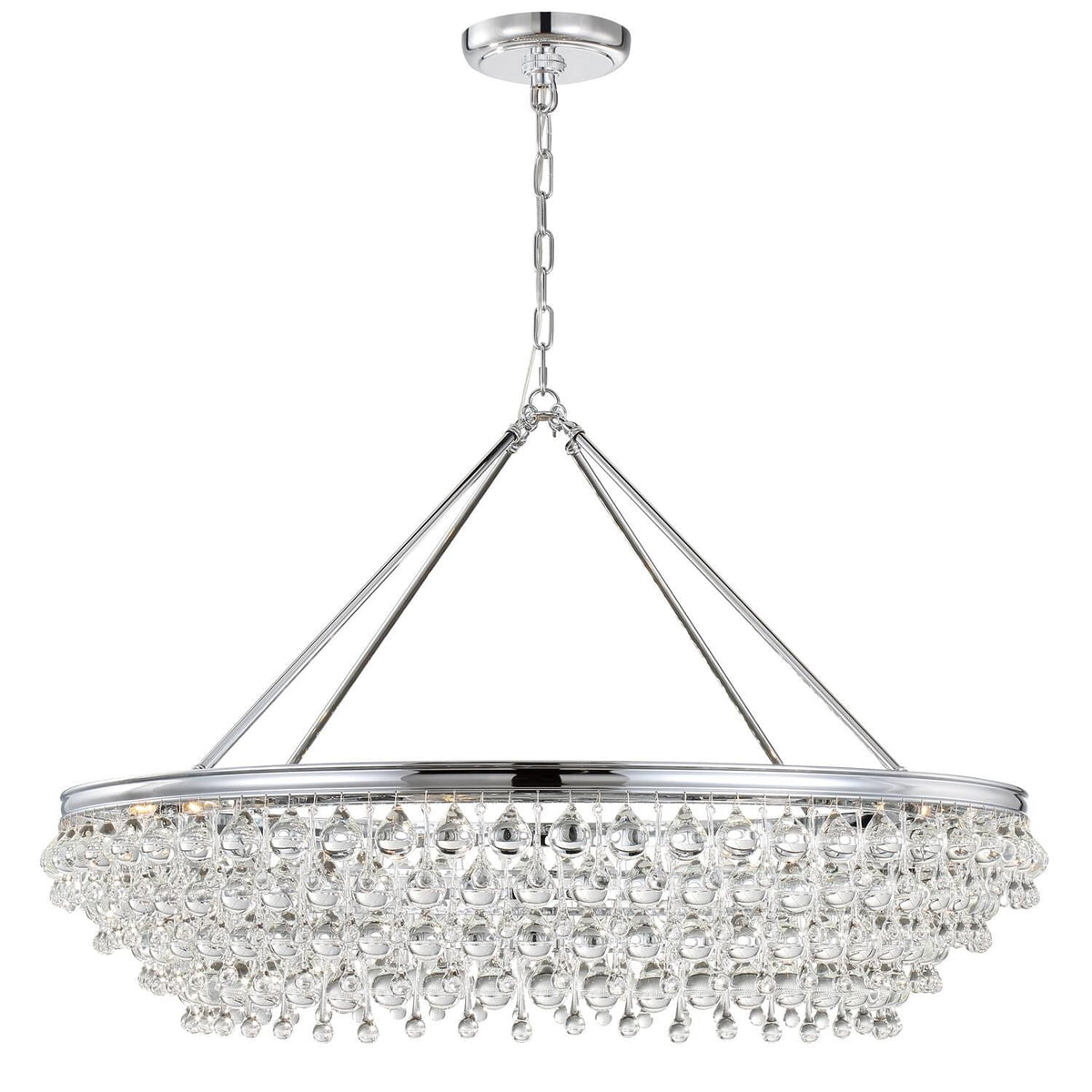 Calypso 8-Light Chandelier with Clear Crystal Drops