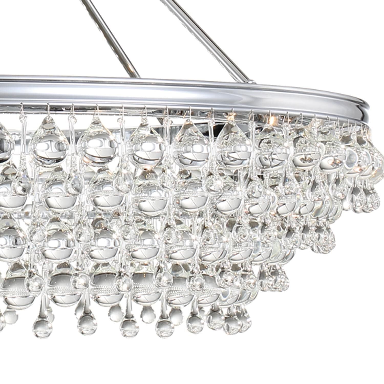 Calypso 8-Light Chandelier with Clear Crystal Drops