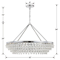 Calypso 8-Light Chandelier with Clear Crystal Drops