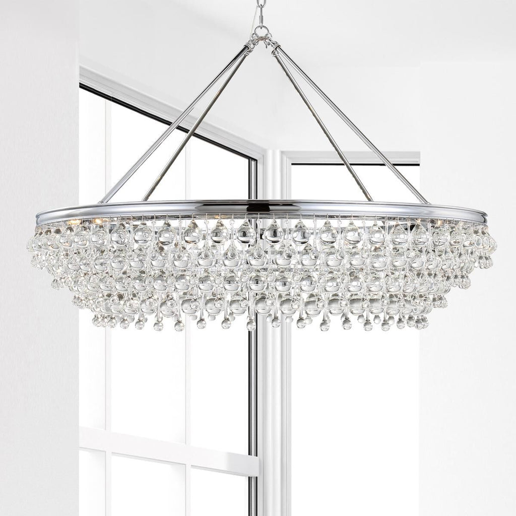 Calypso 8-Light Chandelier with Clear Crystal Drops