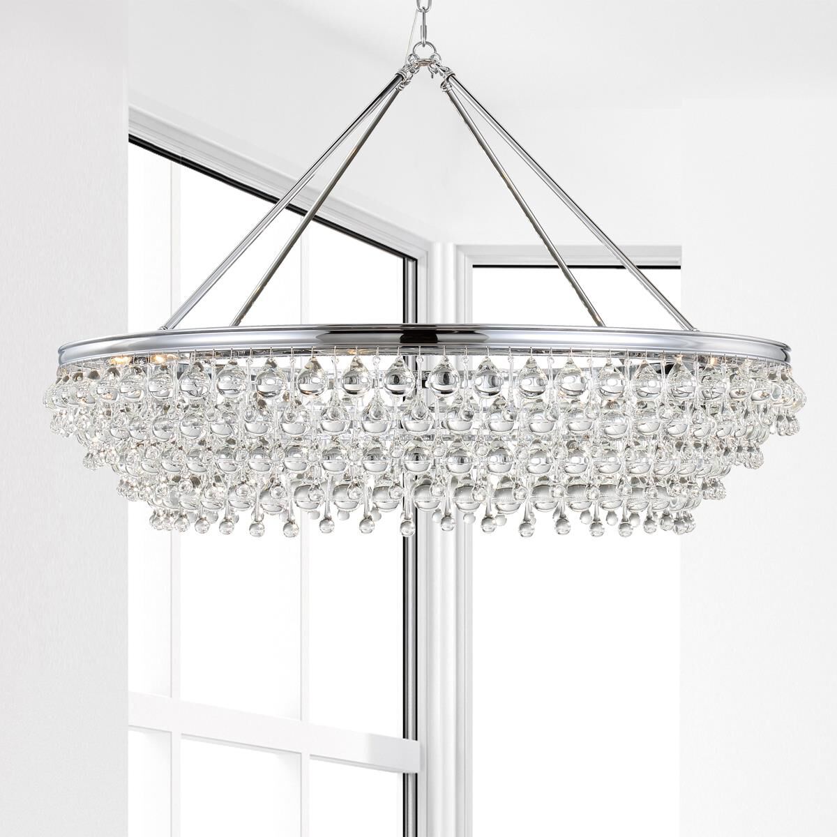 Calypso 8-Light Chandelier with Clear Crystal Drops