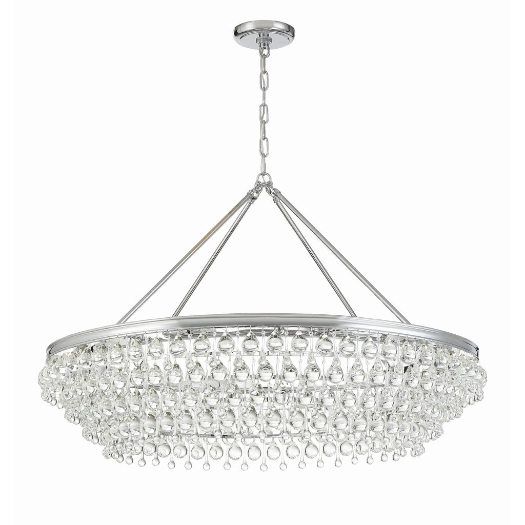 Calypso 8-Light Chandelier with Clear Crystal Drops