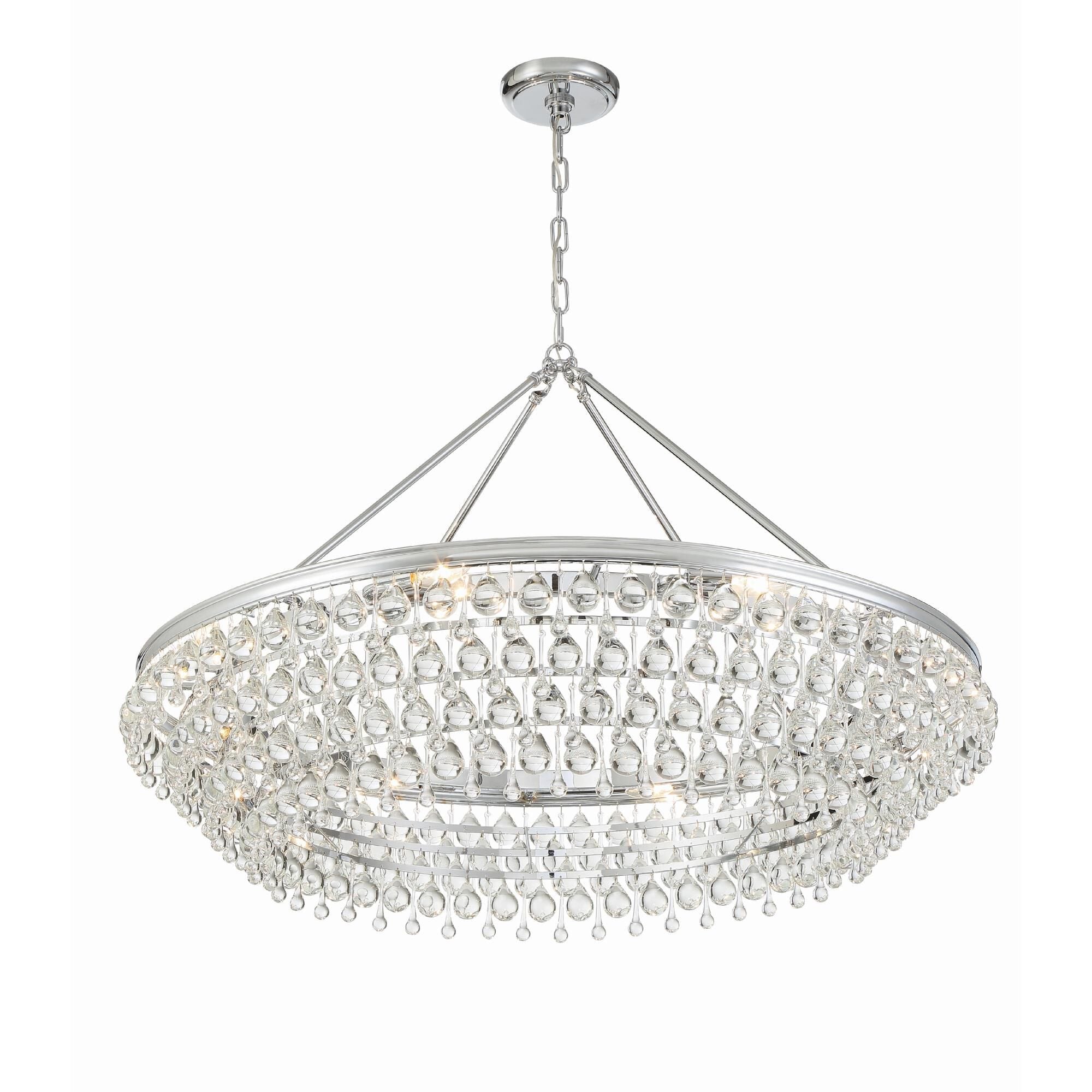 Calypso 8-Light Chandelier with Clear Crystal Drops