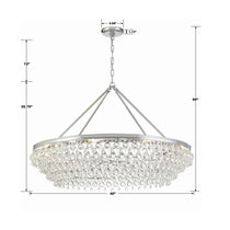 Calypso 8-Light Chandelier with Clear Crystal Drops
