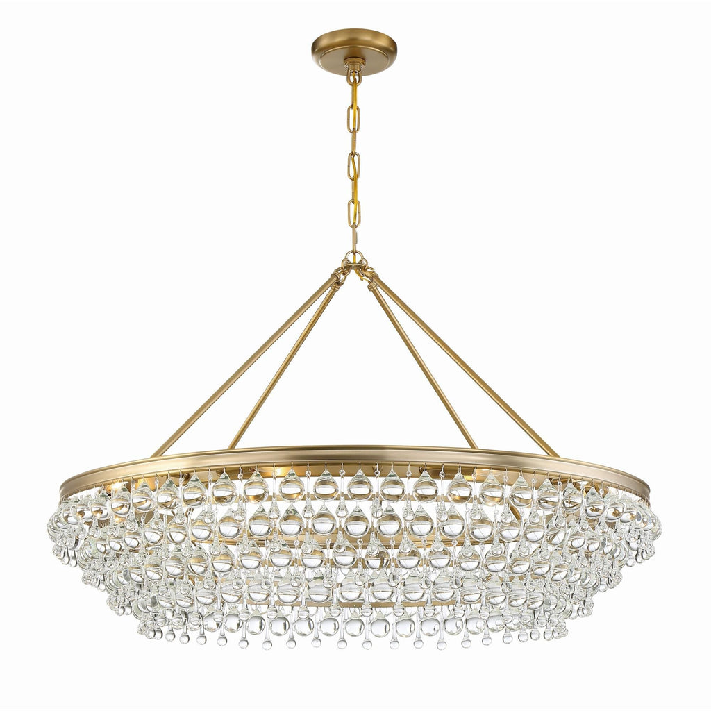 Calypso 8-Light Chandelier with Clear Crystal Drops