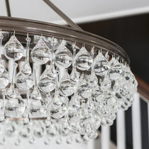 Calypso 8-Light Chandelier with Clear Crystal Drops