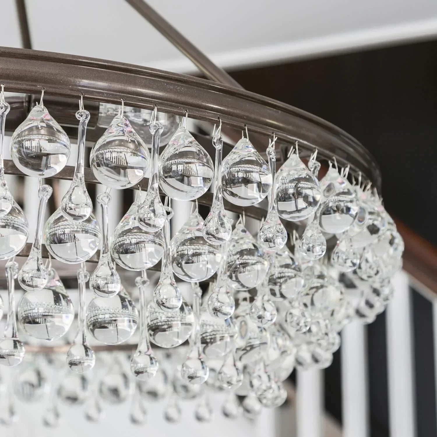 Calypso 8-Light Chandelier with Clear Crystal Drops