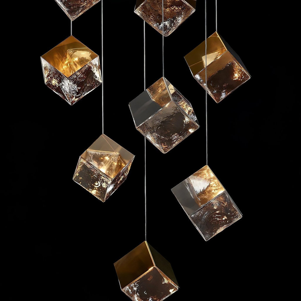 Cubic Luster Cascade Chandelier