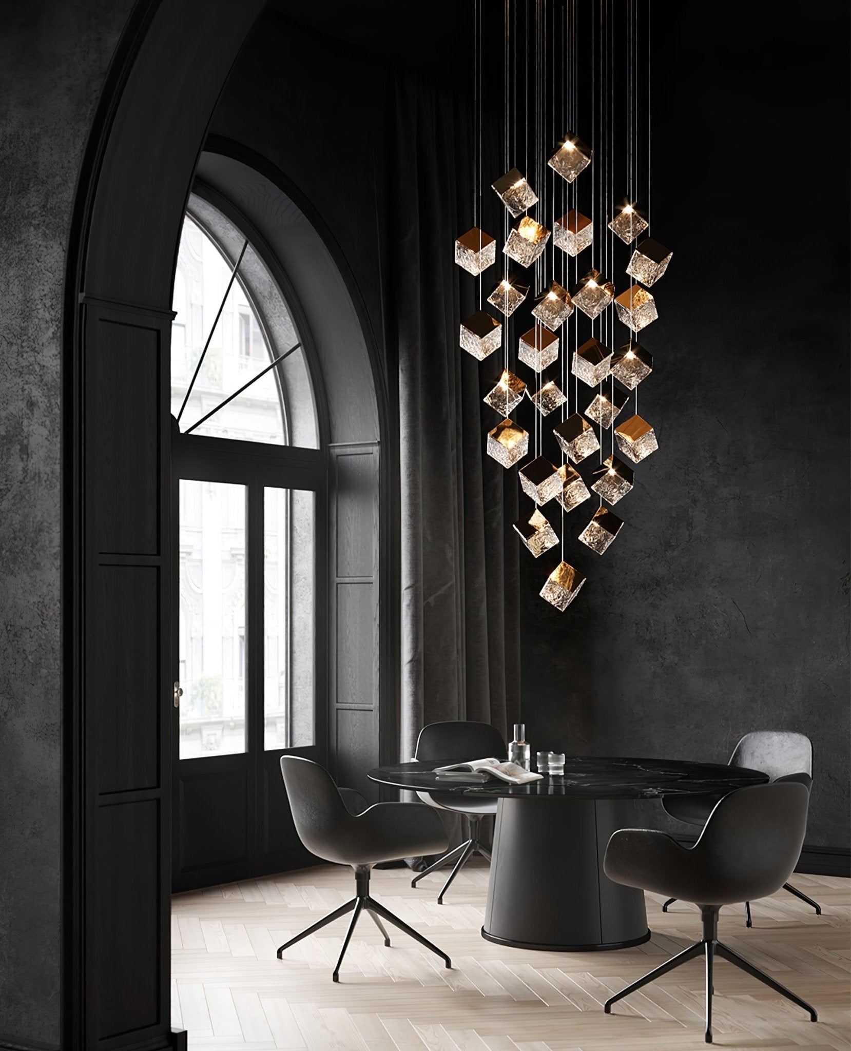 Cubic Luster Cascade Chandelier Secondary image