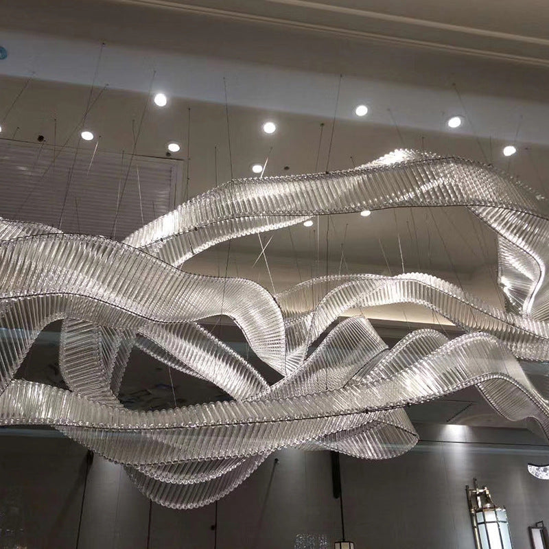 Customized Glass Ribbons Chandelier