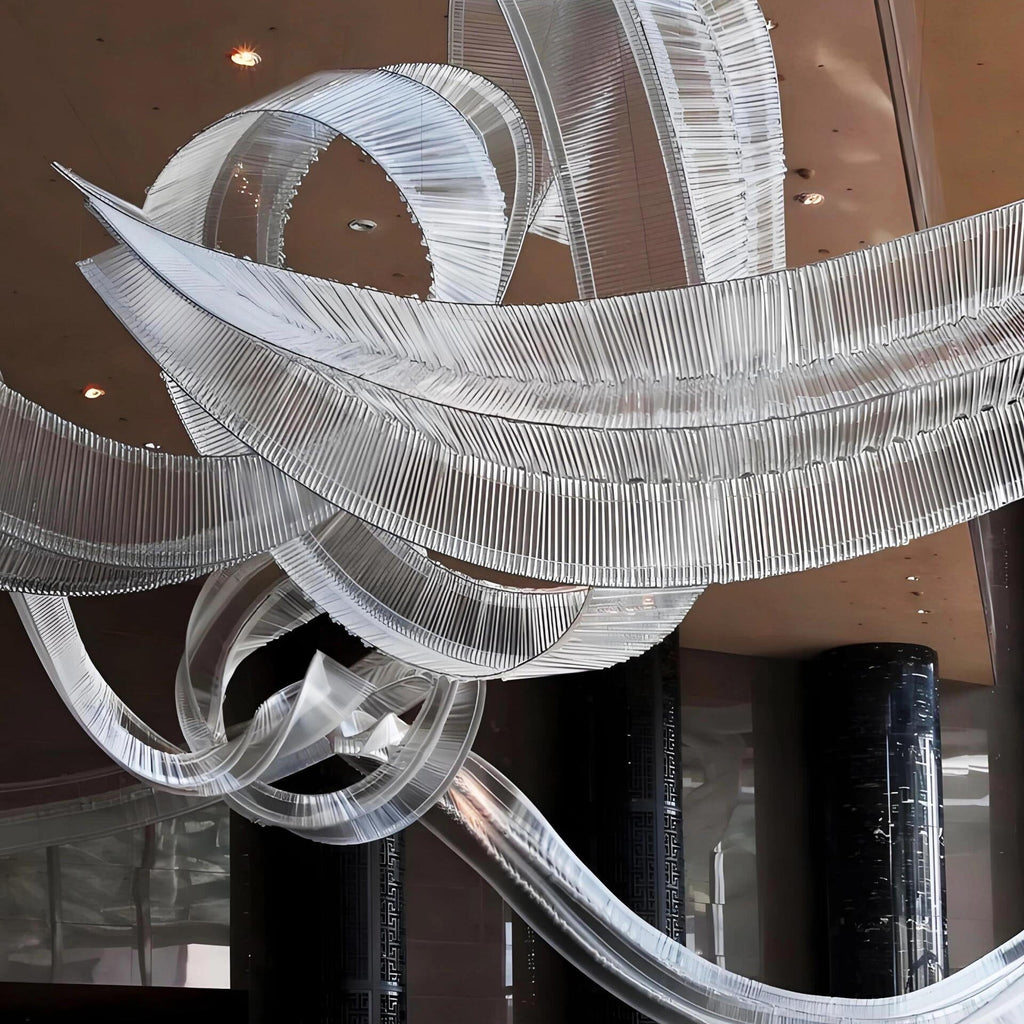 Customized Glass Ribbons Chandelier