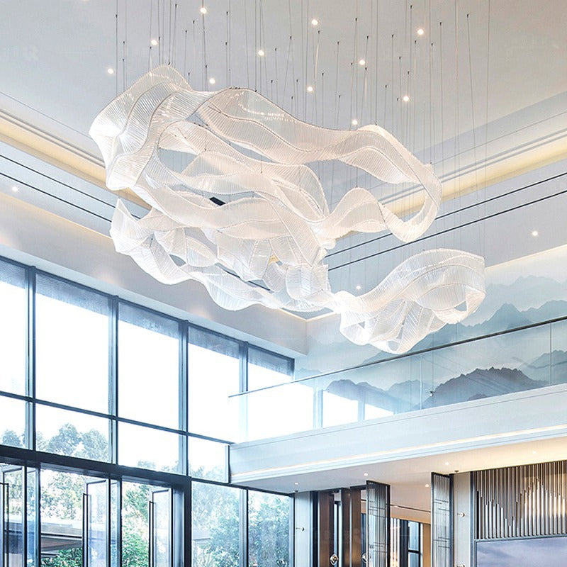 Customized Glass Ribbons Chandelier