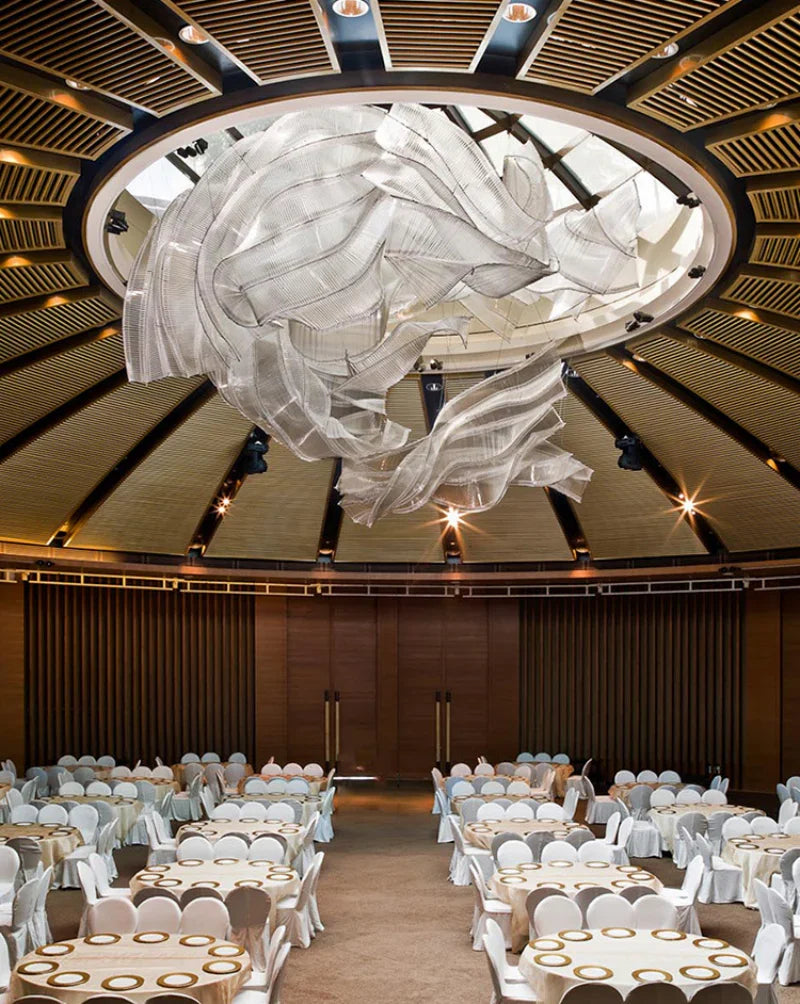 Customized Glass Ribbons Chandelier