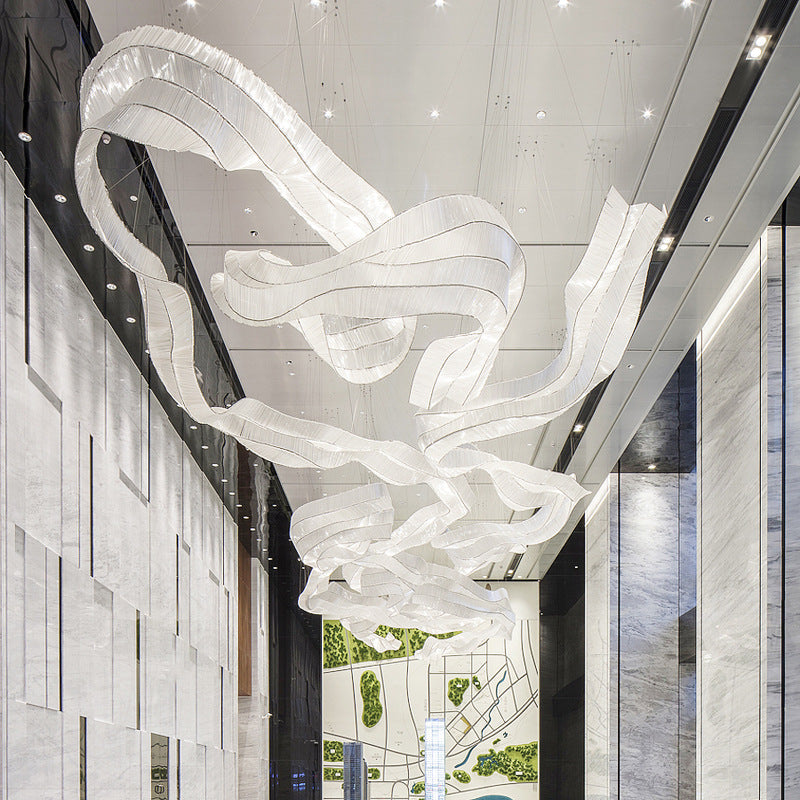 Customized Glass Ribbons Chandelier