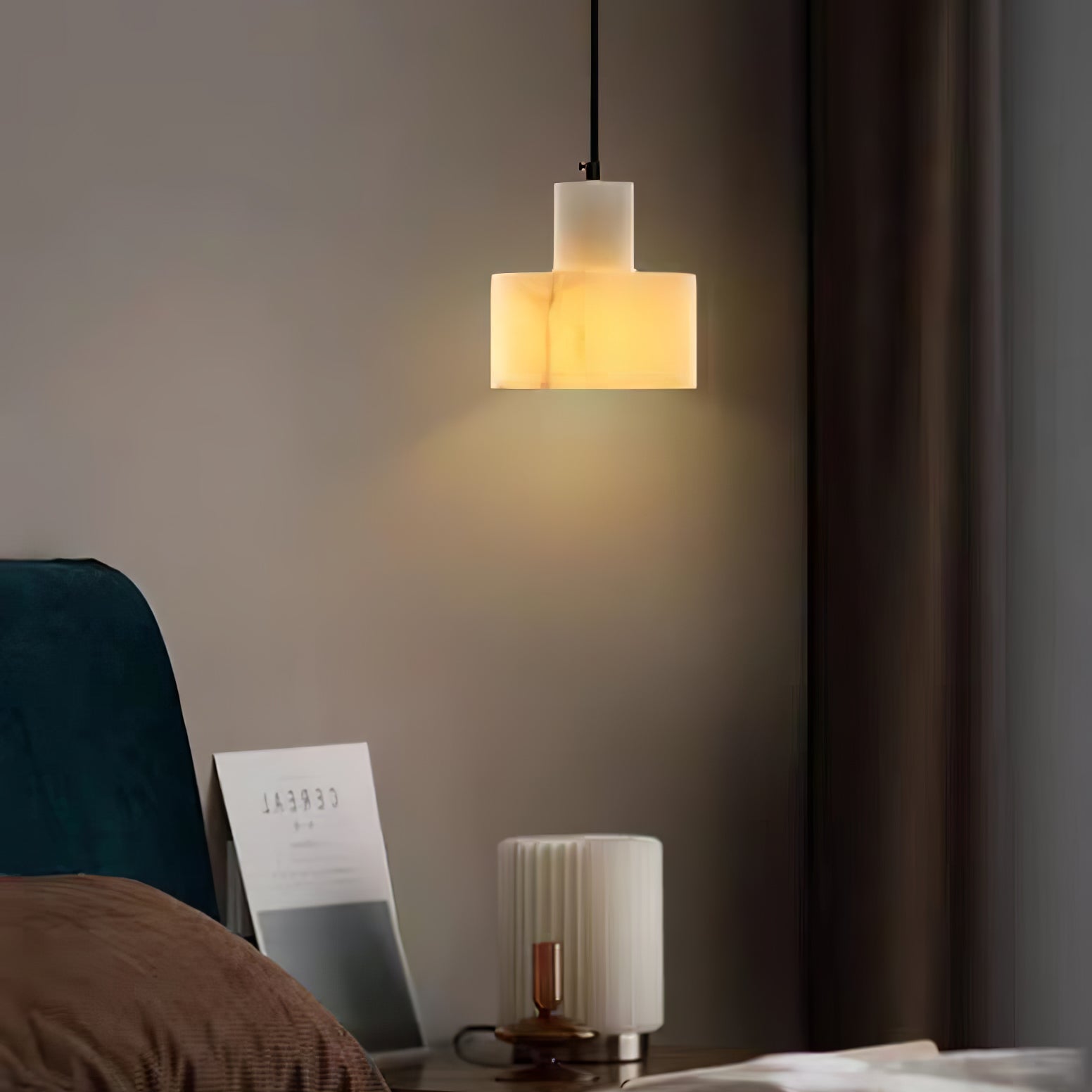 Cylora Alabaster Column Pendant Lamp - CasaraHouse