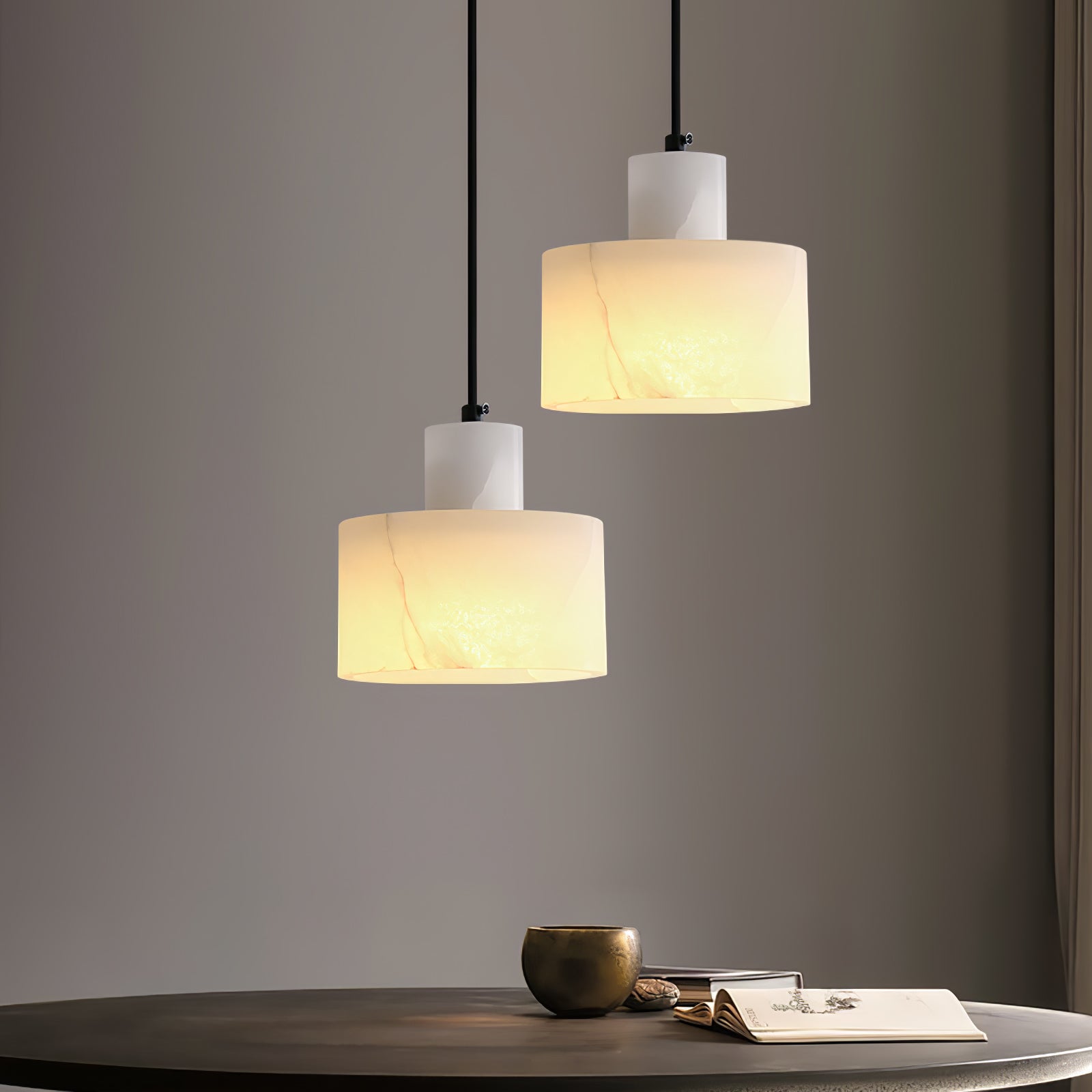 Cylora Alabaster Column Pendant Lamp - CasaraHouse