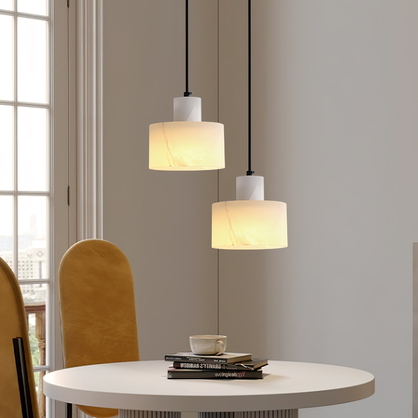 Cylora Alabaster Column Pendant Lamp - CasaraHouse