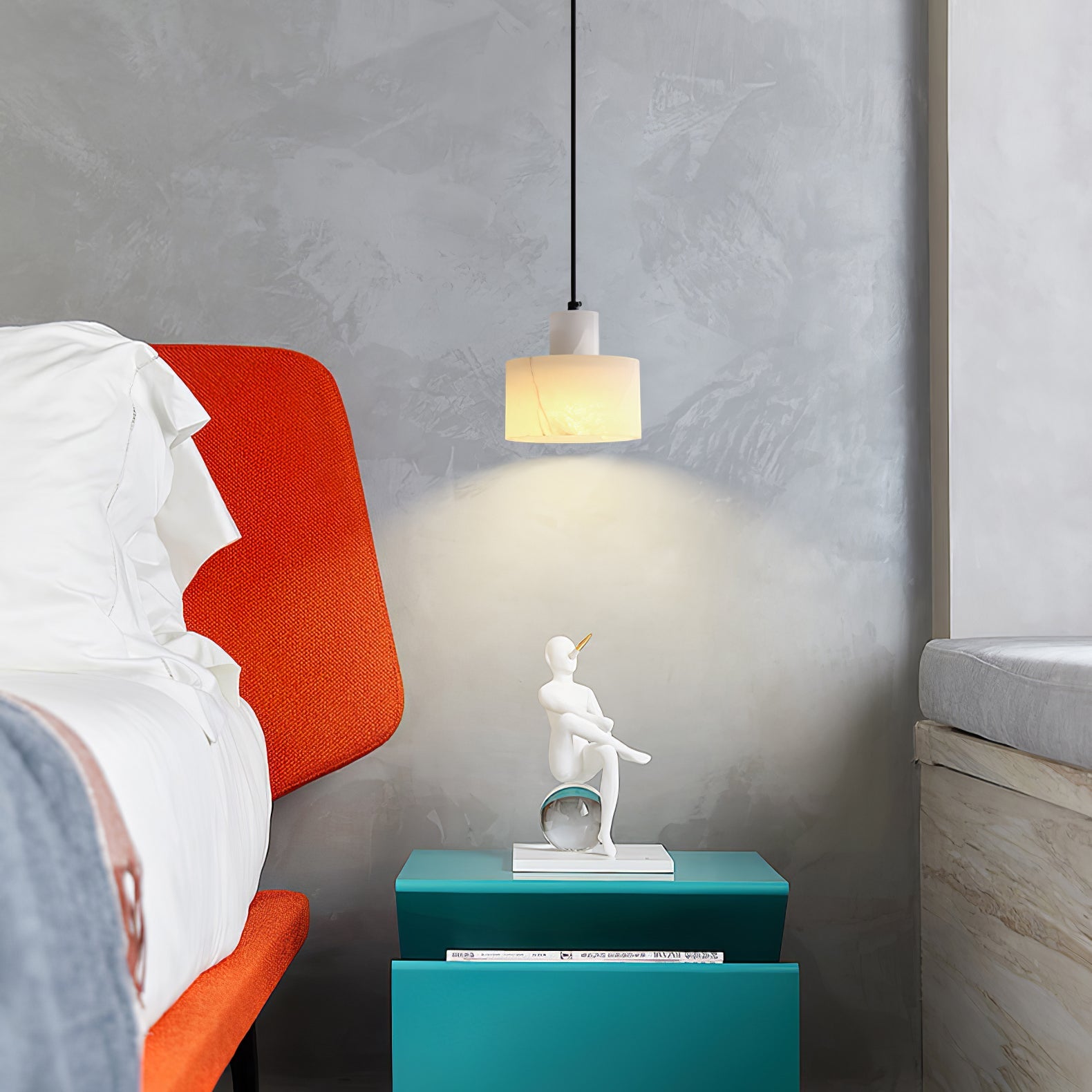 Cylora Alabaster Column Pendant Lamp - CasaraHouse