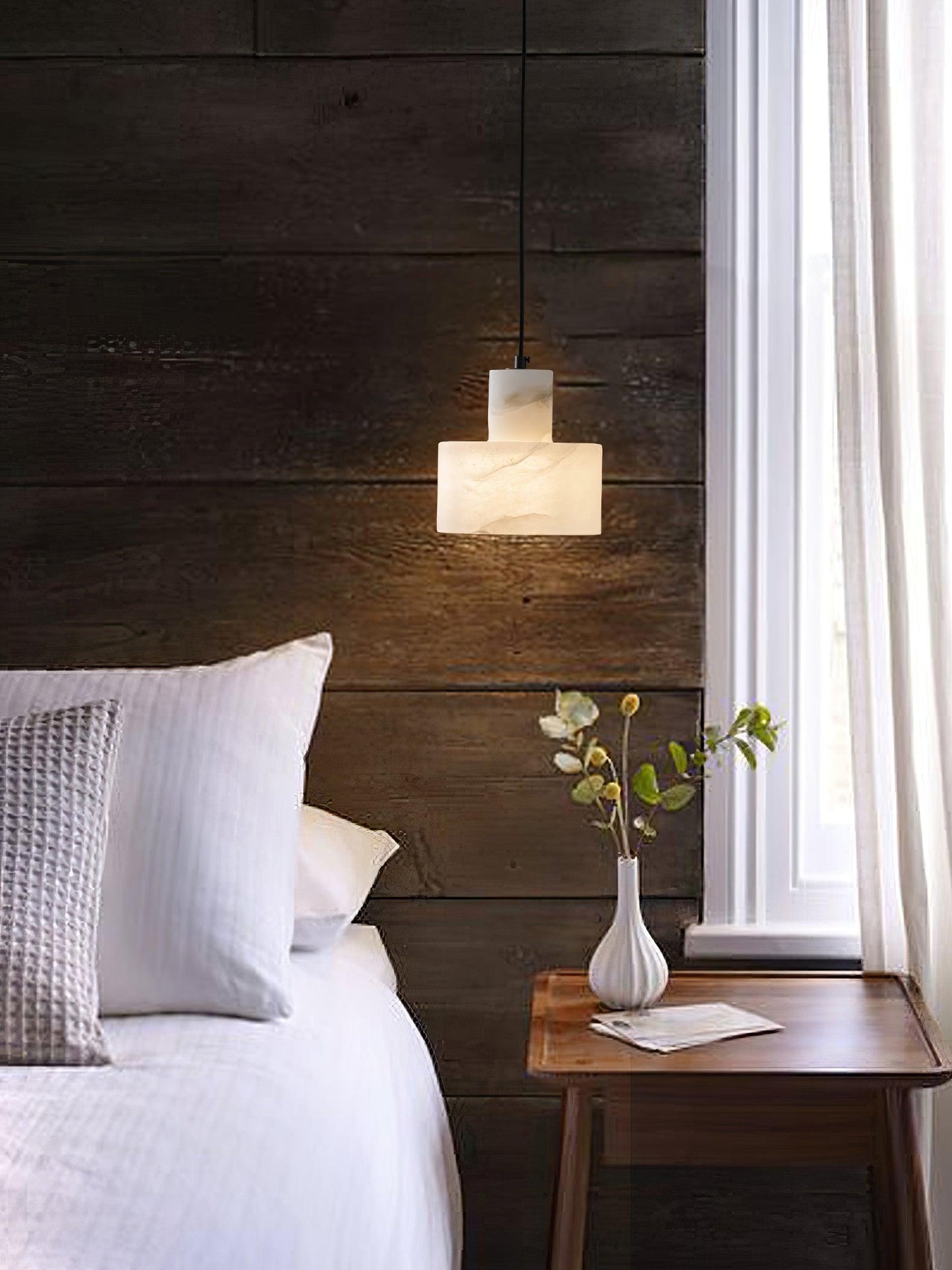 Cylora Alabaster Column Pendant Lamp - CasaraHouse