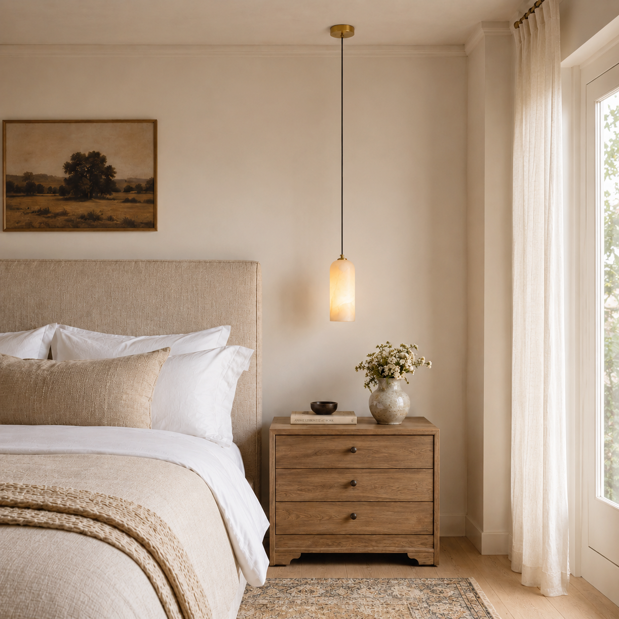Montira Alabaster Dome Pendant Lamp Secondary image