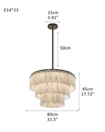 Stairwell Luxury Modern LED High Ceiling Large Alabaster Chandelier