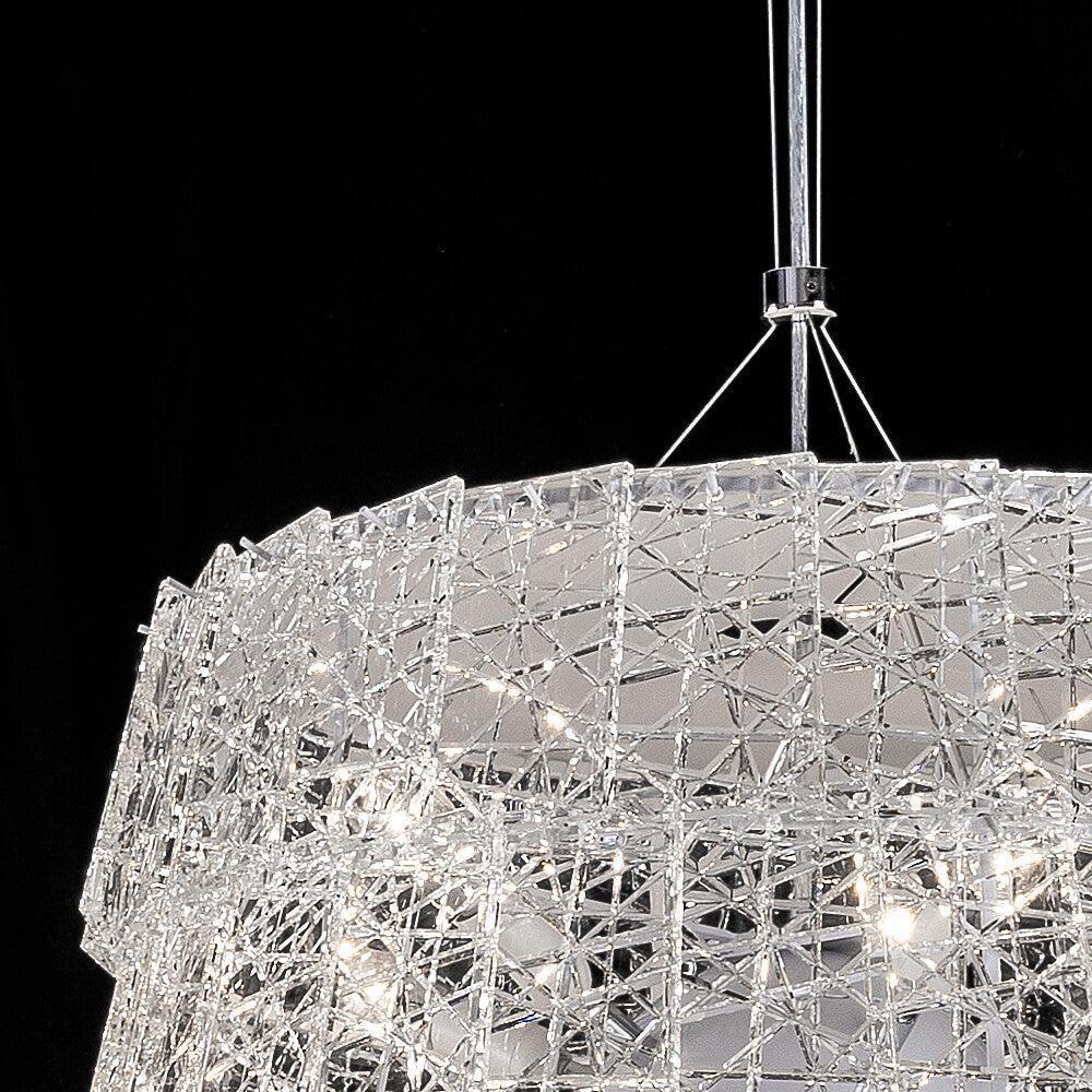 Auralite Classic Luxury Tuile De Cristal Frozen Crystal Chandelier