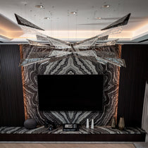 Airy Angled Glass Contemporary Chandelier - CasaraHouse