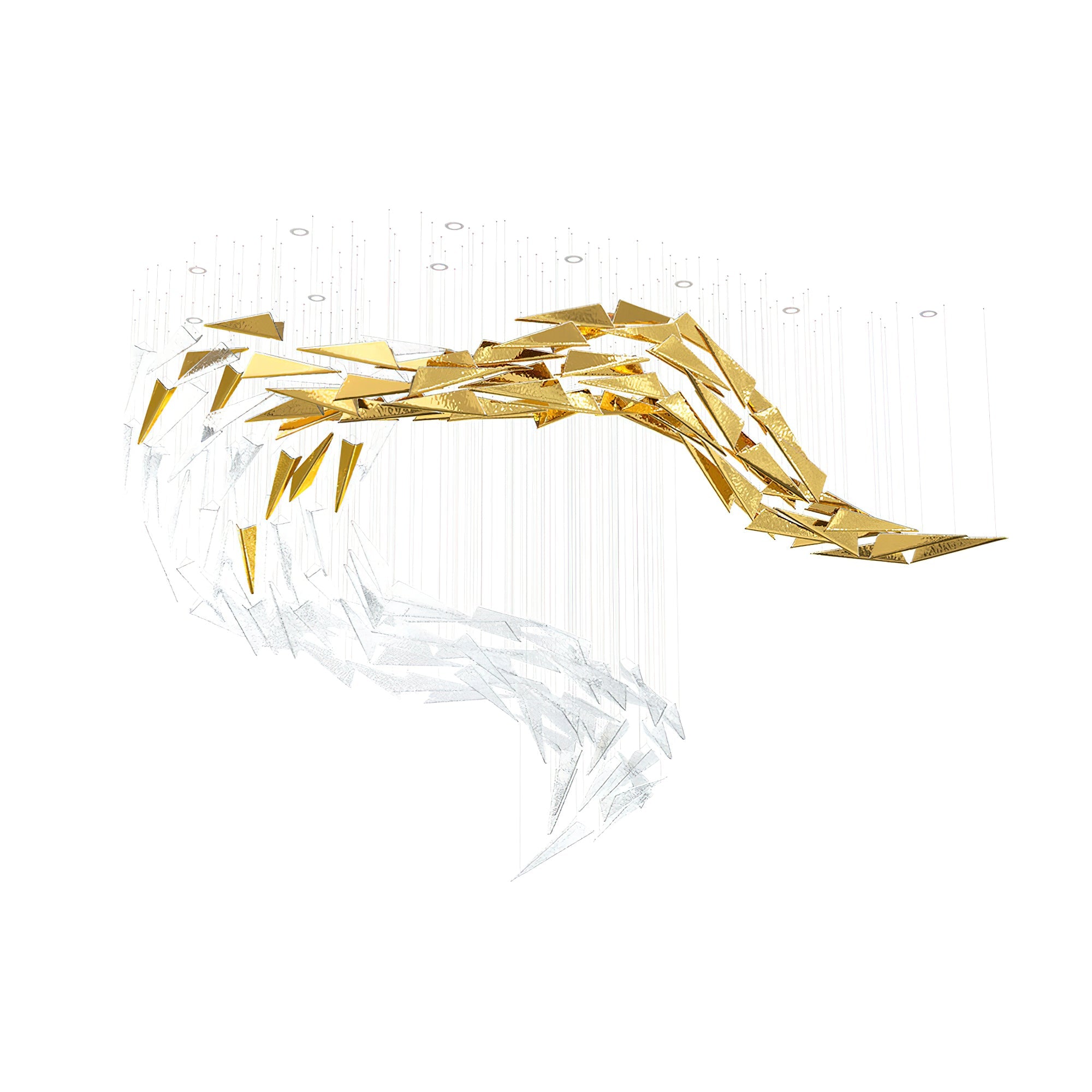 Airy Angled Glass Contemporary Chandelier - CasaraHouse