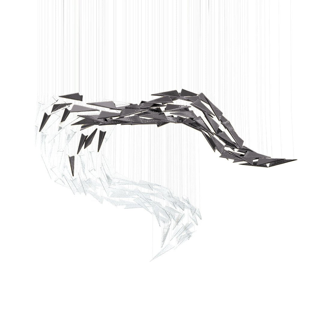 Airy Angled Glass Contemporary Chandelier - CasaraHouse