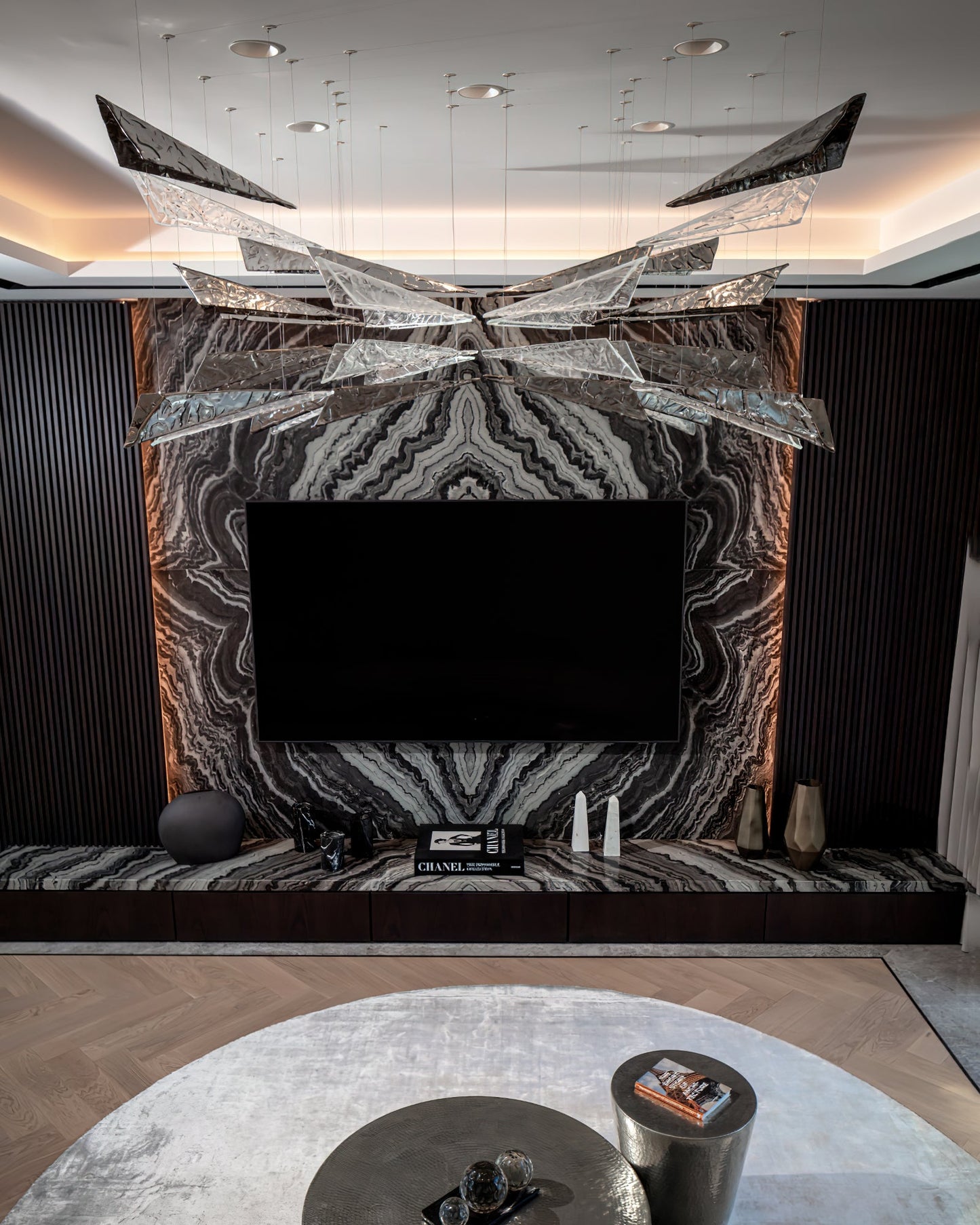 Airy Angled Glass Contemporary Chandelier - CasaraHouse