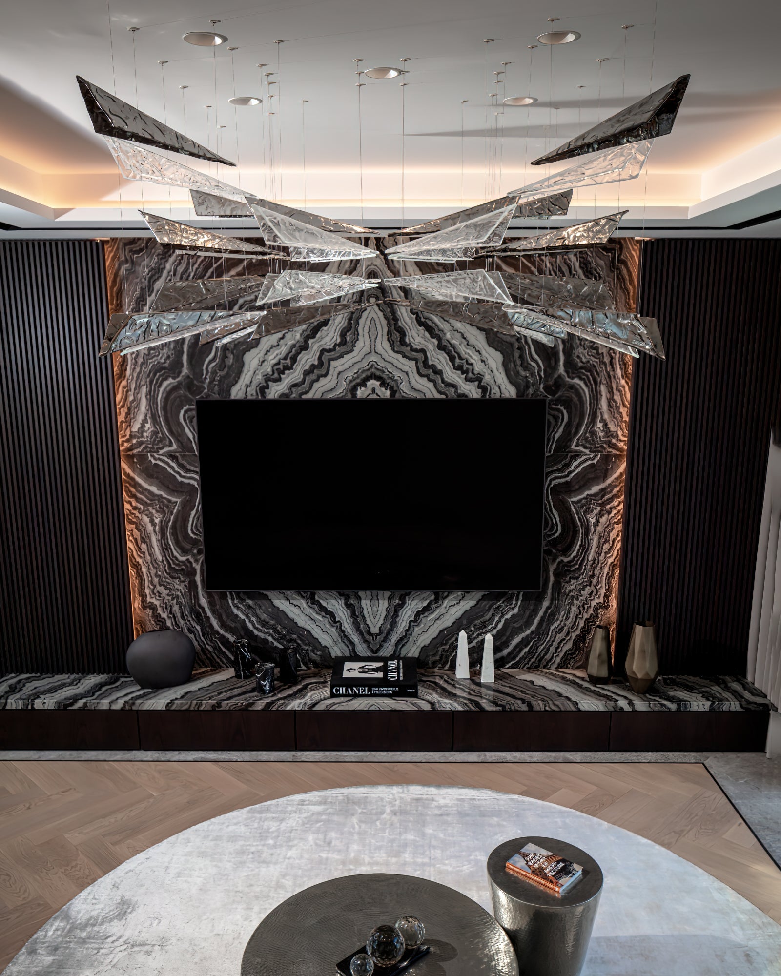 Airy Angled Glass Contemporary Chandelier - CasaraHouse