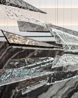 Airy Angled Glass Contemporary Chandelier - CasaraHouse