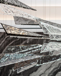 Airy Angled Glass Contemporary Chandelier - CasaraHouse