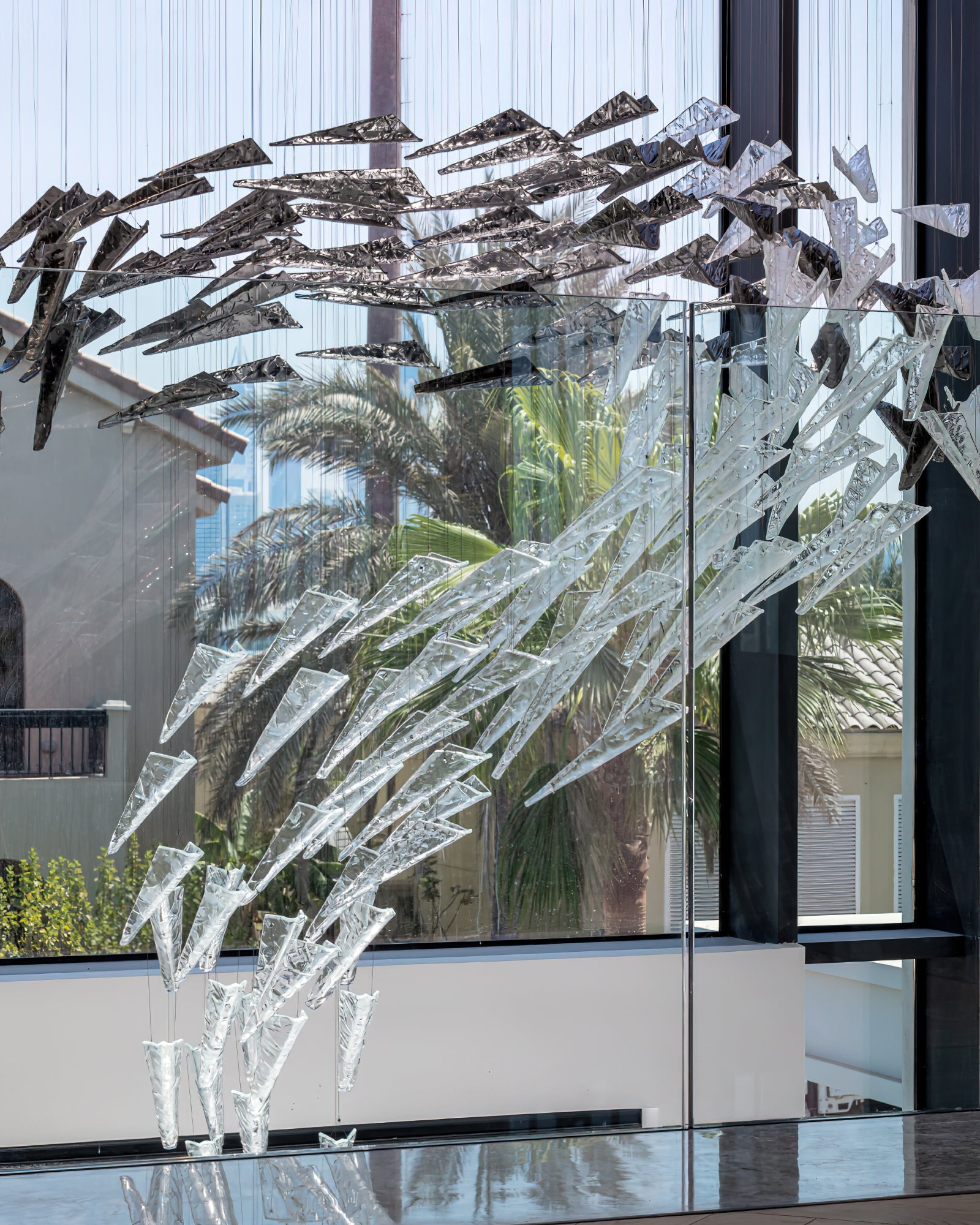 Airy Angled Glass Contemporary Chandelier - CasaraHouse