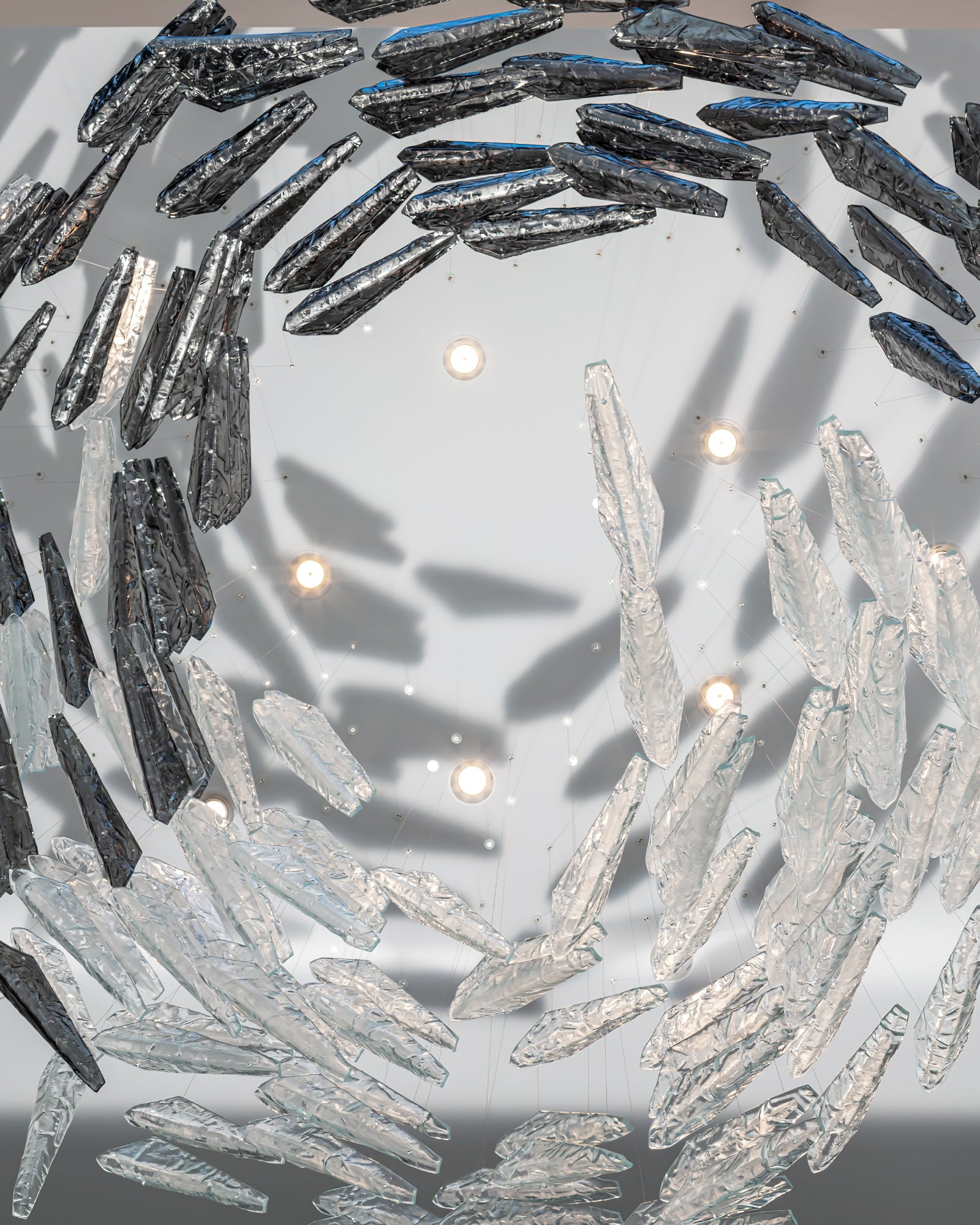 Airy Angled Glass Contemporary Chandelier - CasaraHouse