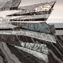 Airy Angled Glass Contemporary Chandelier - CasaraHouse