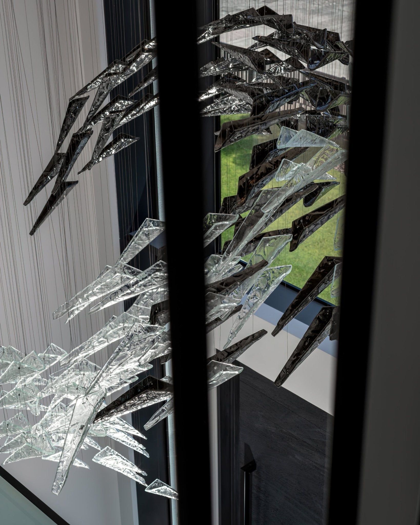 Airy Angled Glass Contemporary Chandelier - CasaraHouse