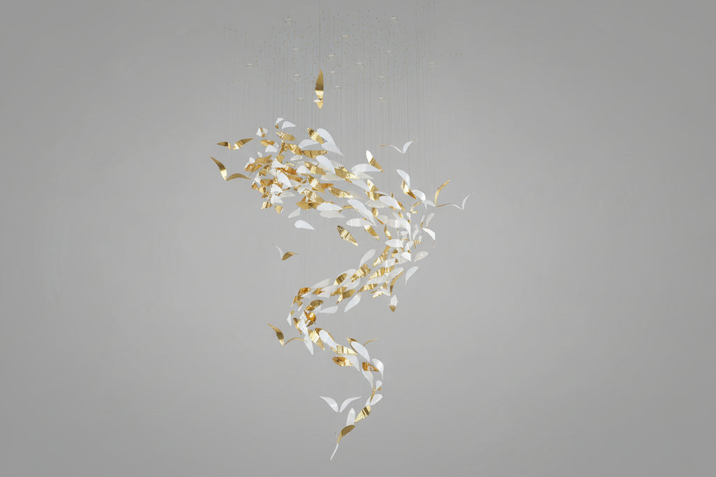 Fluid Layered Glass Ceiling Chandelier - CasaraHouse