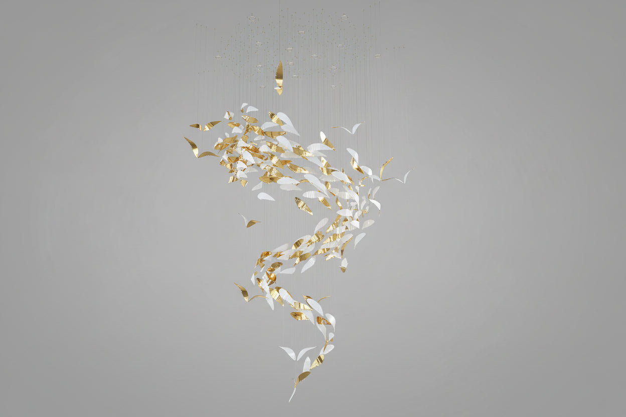 Fluid Layered Glass Ceiling Chandelier - CasaraHouse