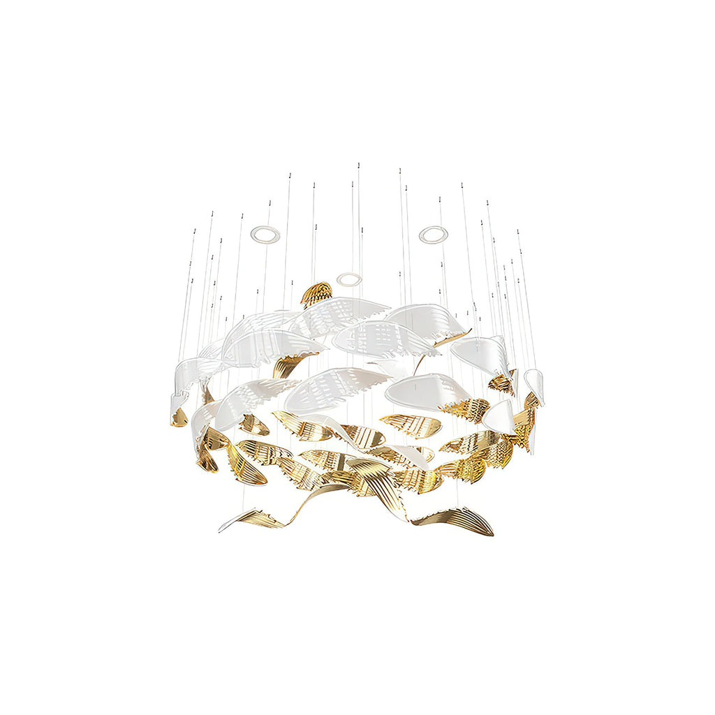 Fluid Layered Glass Ceiling Chandelier - CasaraHouse