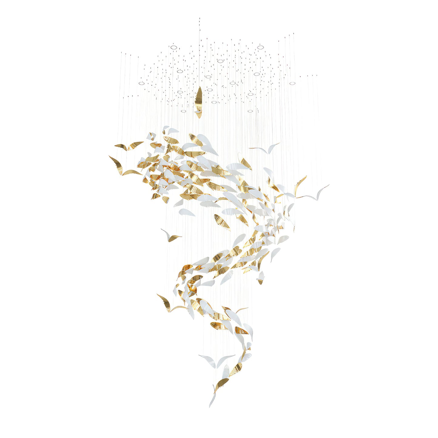 Fluid Layered Glass Ceiling Chandelier - CasaraHouse