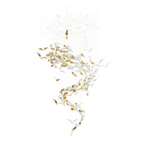 Fluid Layered Glass Ceiling Chandelier - CasaraHouse