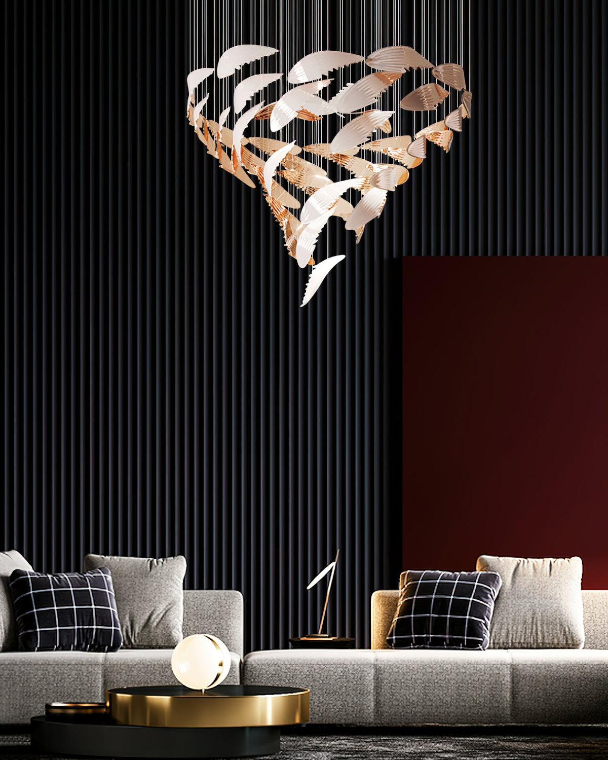 Fluid Layered Glass Ceiling Chandelier - CasaraHouse