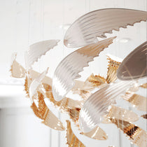 Fluid Layered Glass Ceiling Chandelier - CasaraHouse