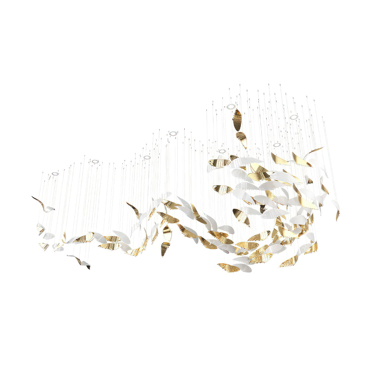 Fluid Layered Glass Ceiling Chandelier - CasaraHouse